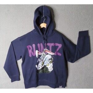 Runtz Paidboyz Hoodie Mens XL Bunny Pullover Navy Blue Long‎ Sleeve Pullover NWT